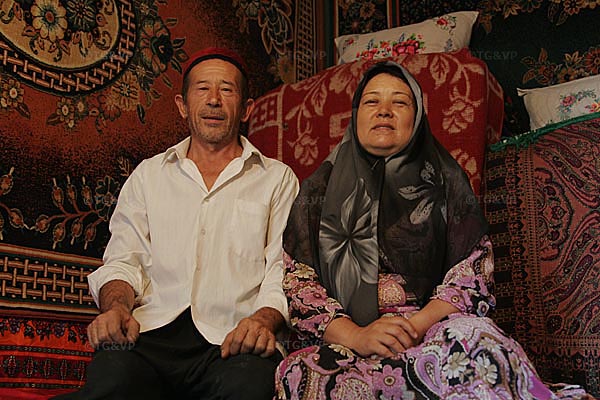 Couple Ouighour à Turpan, Xinjiang, Chine.