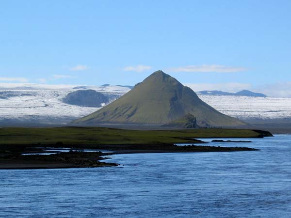 Tuff volcanique du Maelifell, glacier Mysdalsjokull, Islande